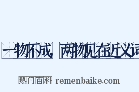 一物不成，两物见在近义词是什么意思的图片